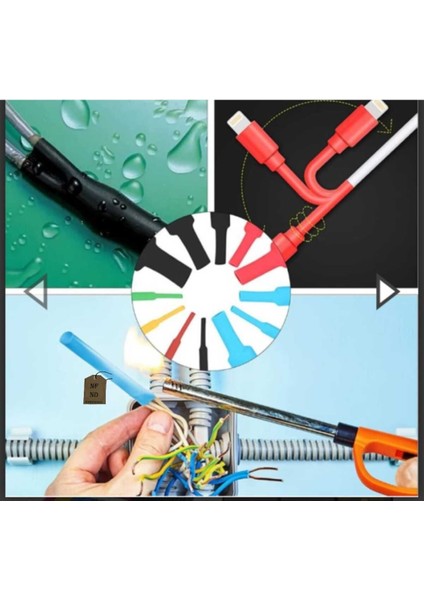 Kablo Koruyucu Makaron Isı ile Daralan 13X45 mm 5 Adet Siyah Renk indirimleri