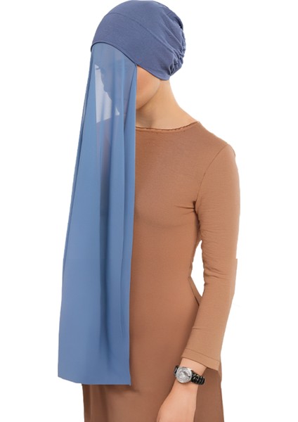 Hazır Pratik Lüks Geçmeli Lastikli Boneli Şifon Şal-Kot fırsatları