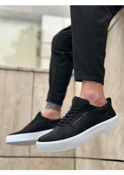 BA0104 Bağcıklı Siyah Süet Beyaz Taban Spor Klasik Erkek Ayakkabı fiyatları