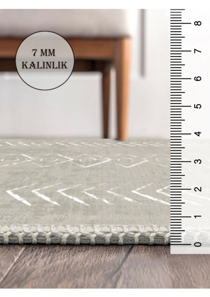 Vintage Desenli Halı, Pamuk Dokuma Pamuklu Taban Dekoratif Halı Kilim 21
