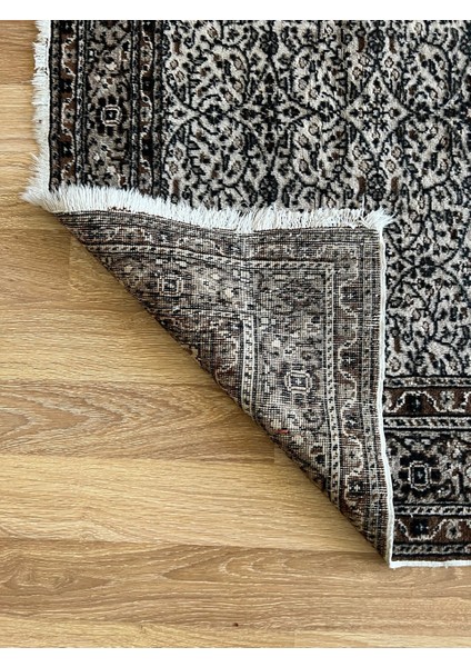 110X172 cm Gri ve Siyah Renkli Oryantal Çiçek Desenli Etnik Kilim El Dokuma Türk Kilim fırsatları