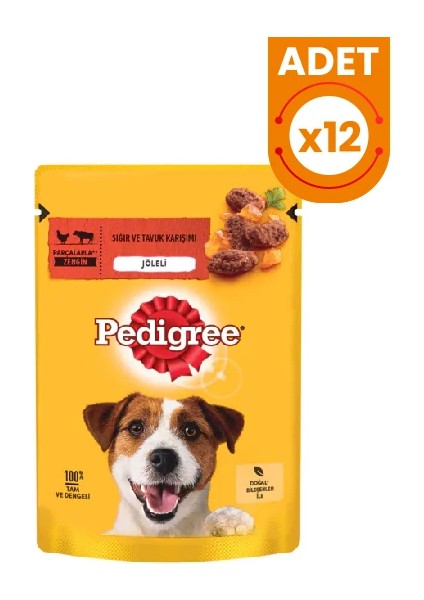 Sığır Etli ve Tavuklu Yetişkin Köpek Konservesi 100 gr x 12 Adet