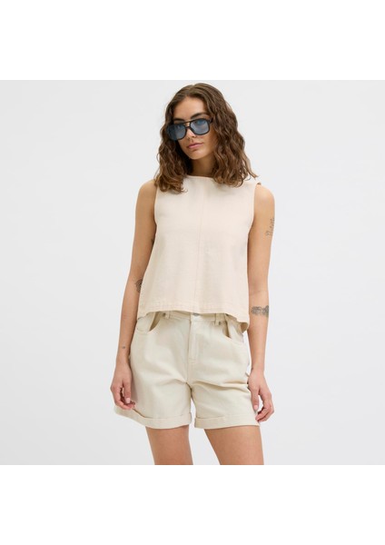 Kadin Sirt Detayli Denim Bluz - Dora indirimleri