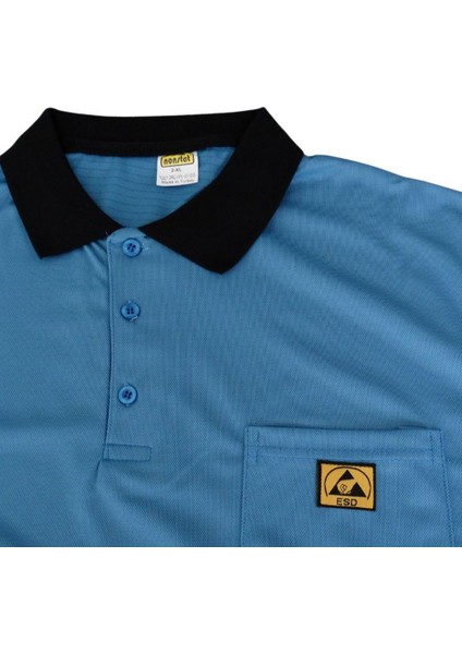 Antistatik Polyester Polo T-Shirt Mavi fiyatları