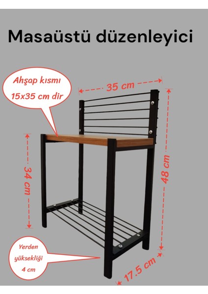 Çok Amaçlı Tezgah Üstü Organizer Yüksek Raflı Banyo Mutfak ve Çalışması Düzenleyicisi