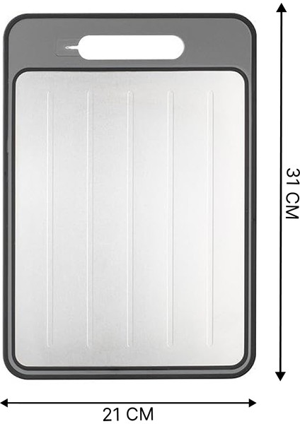 Florena Bıçak Bileme Aparatlı Çift Taraflı Metal Kesme Tahtası