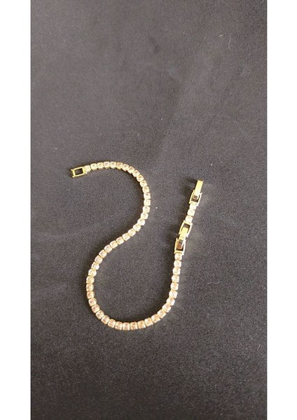 Gold Suyolu Bileklik 17+4 cm - 925 Ayar Gümüş Bileklik