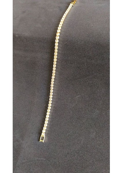 Gold Suyolu Bileklik 17+4 cm - 925 Ayar Gümüş Bileklik