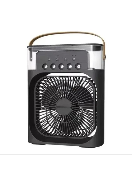 Taşınabilir Işıklı 5 Spreyli Vantilatör Buzlu Buharlı Vantilatör Mini Fan Nemlendirici Buharlı
