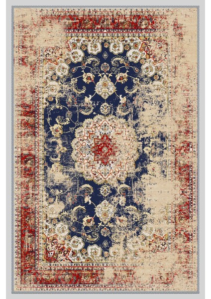 Vintage Desenli Halı, Pamuk Dokuma Pamuklu Taban Dekoratif Halı Kilim 42 indirimleri