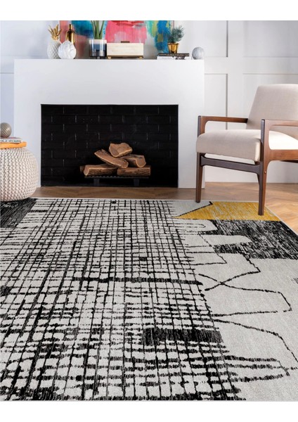 Vintage Desenli Halı, Pamuk Dokuma Pamuklu Taban Dekoratif Halı Kilim 67