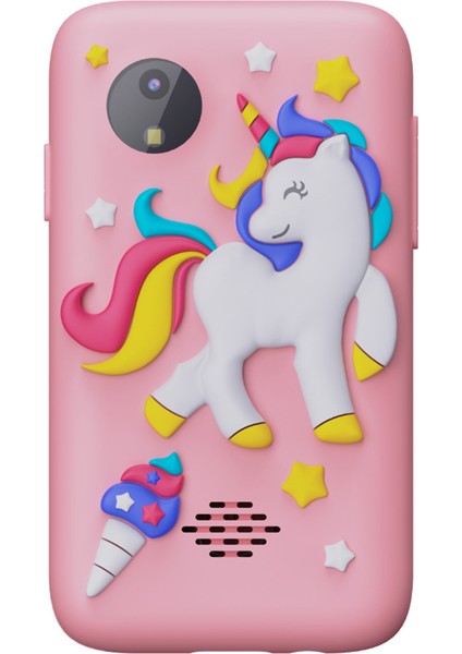 Z9 2.4 Inç IPS Ekran Hd Çift Lens Karikatür Hayvan Mini Çocuk Telefonu Oyuncak 32G Hafıza Kartı ile - Pembe Unicorn (Yurt Dışından)