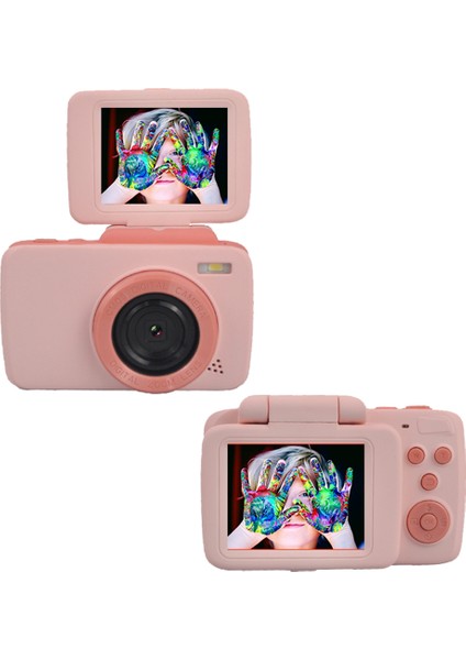 KDC-008A 2,4 Inç Döndürme Ekranı Çocuk Kamerası 32G Hafıza Kartı + Kart Okuyucu ile Şarj Edilebilir Hd Kamera Oyuncak (Yurt Dışından) fiyatları
