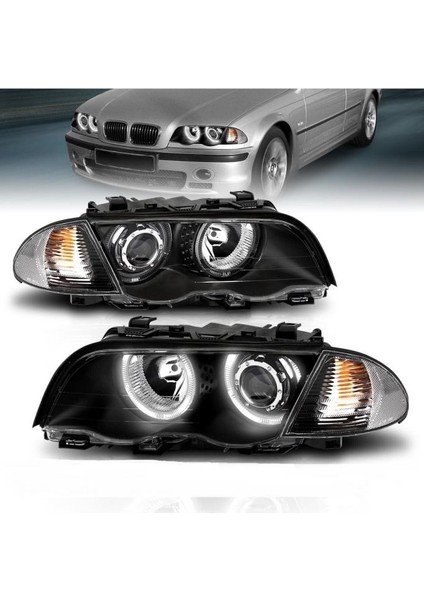 Bmw E46 Sedan ile Uyumlu Angel Mercek Far 1998-2001