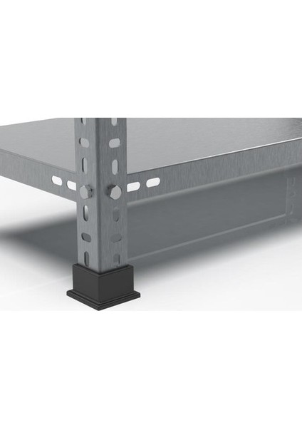 5 Katlı 3'lü Bitişik Paslanmaz Krom Raf - Inox Soğuk Oda Rafı, Buzhane Rafı - 59x75 cm-100 cm-1.00 mm