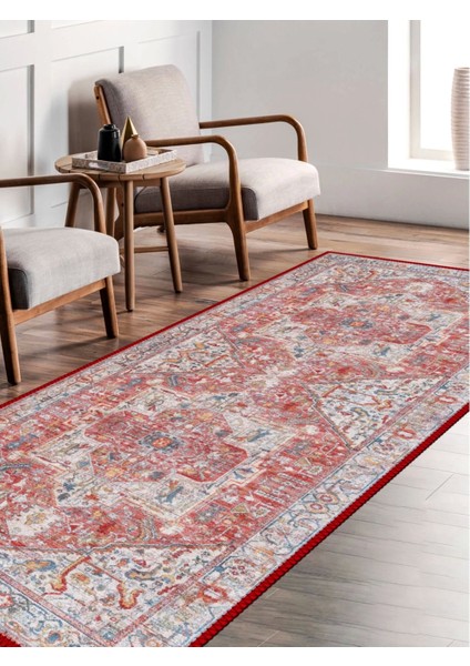 Vintage Desenli Halı, Pamuk Dokuma Pamuklu Taban Dekoratif Halı Kilim 93 fırsatları