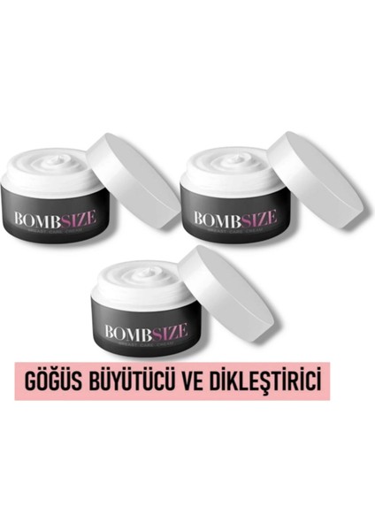 Bombsize Kadınlara Özel Göğüs Geliştirici Dolgunlaştırıcı Sıkılaştırıcılı Bakım Kremi 50 ml x 3 Adet