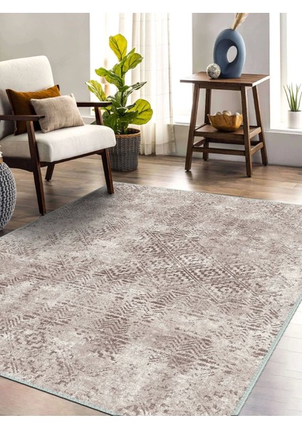 Vintage Desenli Halı, Pamuk Dokuma Pamuklu Taban Dekoratif Halı Kilim 91