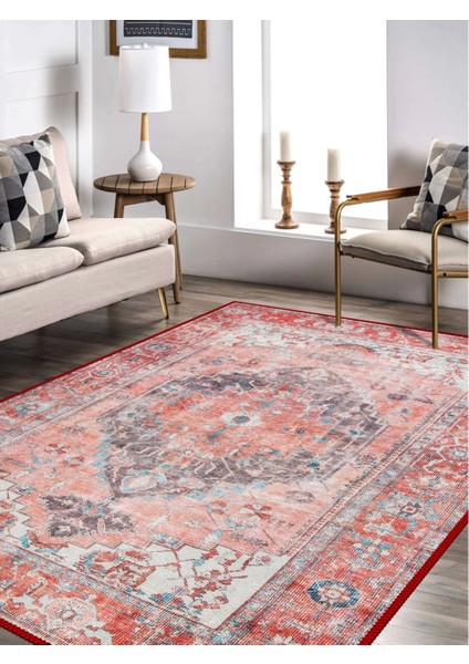 Vintage Desenli Halı, Pamuk Dokuma Pamuklu Taban Dekoratif Halı Kilim 94 fiyatları