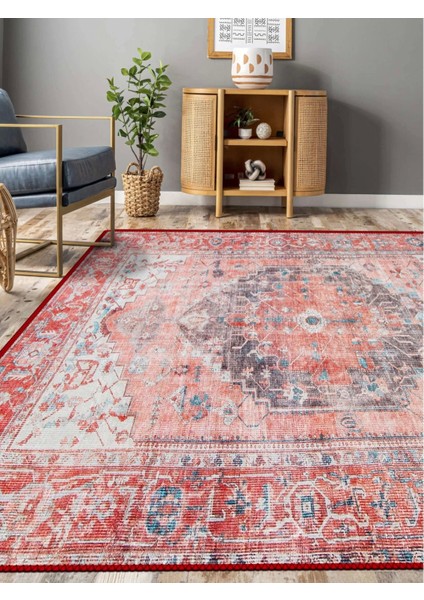 Vintage Desenli Halı, Pamuk Dokuma Pamuklu Taban Dekoratif Halı Kilim 94 modelleri