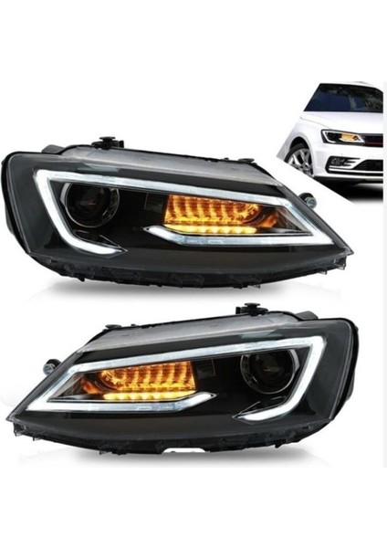 Vw Jetta ile Uyumlu Audı Dızayn Far 2011-