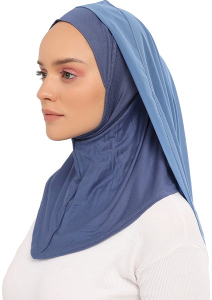 Hazır Lüks Pratik Hijablı Şifon Şal-Kot