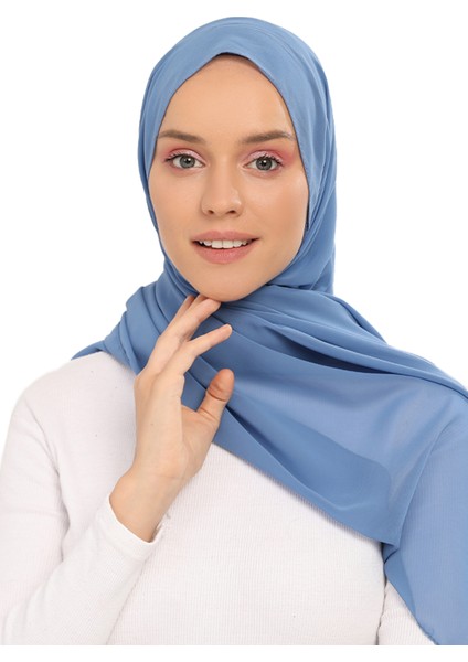Hazır Lüks Pratik Hijablı Şifon Şal-Kot