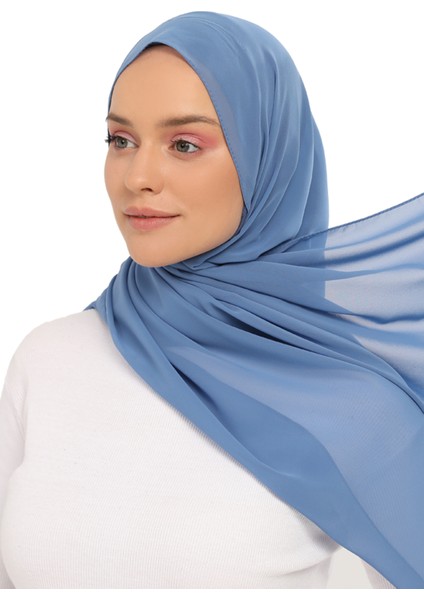 Hazır Lüks Pratik Hijablı Şifon Şal-Kot