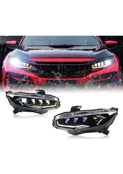 Honda Cıvıc ile Uyumlu 3 Lens Dıamond Far Fc5