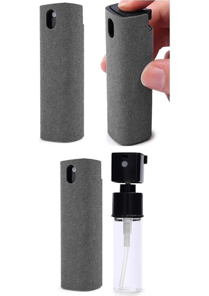 Boş Sprey Şişeli 2’si 1 Arada Mikrofiber Ekran Temizleyici Telefon Tablet Cam Silici modelleri