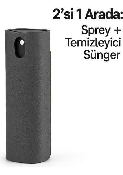 Boş Sprey Şişeli 2’si 1 Arada Mikrofiber Ekran Temizleyici Telefon Tablet Cam Silici fırsatları