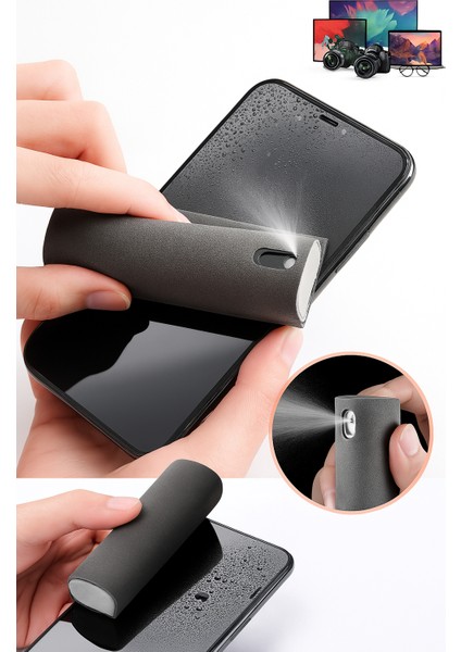 Boş Sprey Şişeli 2’si 1 Arada Mikrofiber Ekran Temizleyici Telefon Tablet Cam Silici indirimleri