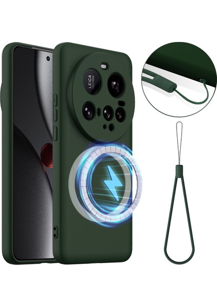 Xiaomi 15 Ultra Anti-Düşme Sıvı Silikon Telefon Kılıfı MagSafe ile Uyumlu (Yurt Dışından)