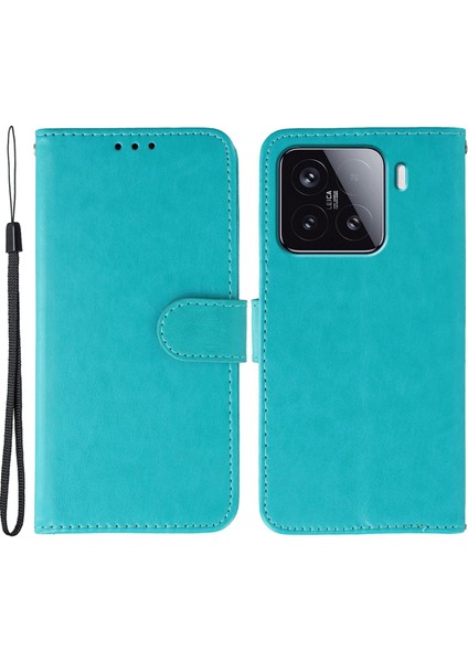 Xiaomi 15 Pu Deri Flip Cüzdan Telefon Kılıfı Kayışlı (Yurt Dışından)