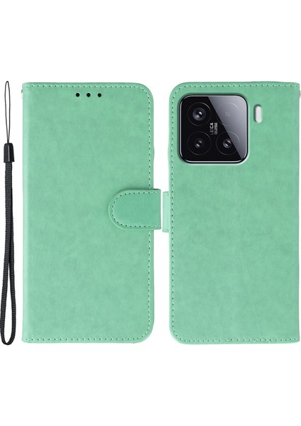 Xiaomi 15 Pu Deri Flip Cüzdan Telefon Kılıfı Kayışlı (Yurt Dışından)