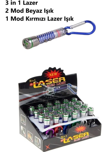 Kırmızı Lazer ve Fener 3 In 1 Laser Kedi Oyuncağı Kediniz Için Eğlenceli Aktivite Anahtarlık Askılı