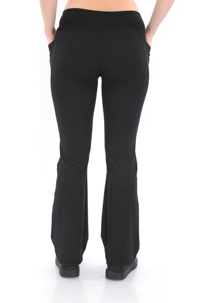 Ispanyol Paça Tayt Rahat Kesim Kadın Yüksek Bel Çift Çepli modelleri