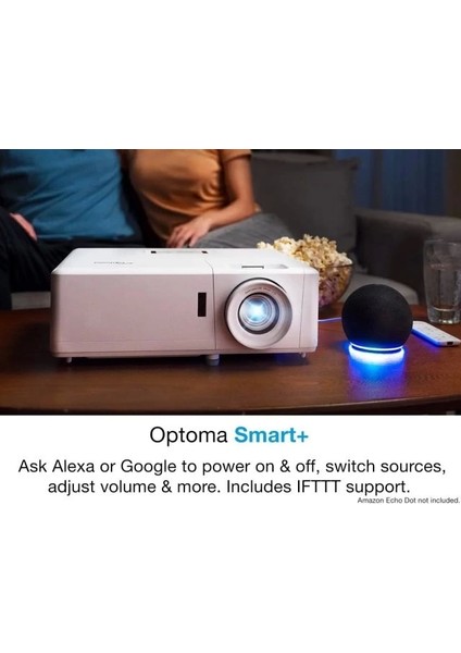UHZ45 4K UHD Lazer Ev Sineması ve Oyun Projektörü UHZ50 (Previous Model, 3000 Lm, Smart Home)