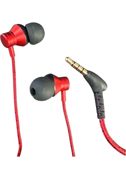 HSR01 Mikrofonlu Kablolu Kulak Içi Kulaklık 3.5mm L Jack Girişli Kırmızı fiyatları