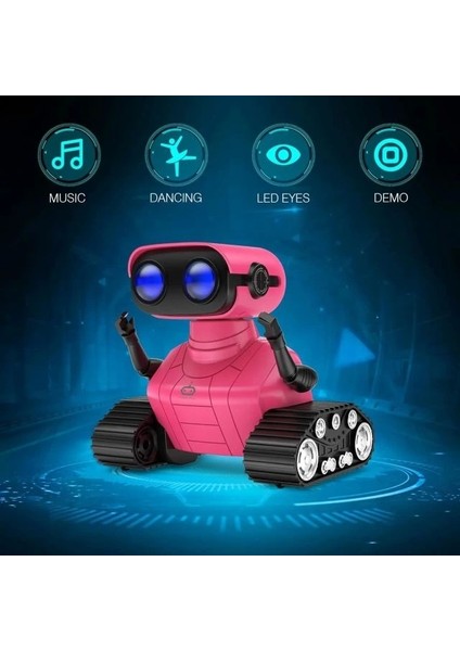 Müzikli ve Led'li Uzaktan Kumandalı Robot Pembe Standard