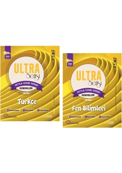 Palme Yayınları 7.sınıf Türkçe - Fen Bilimleri - Kazanım Kavrama Deneme Seti
