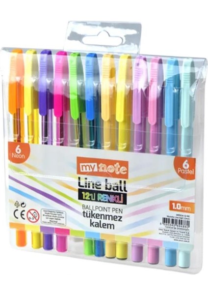 Line Ball 1.0 mm 12'li Renkli