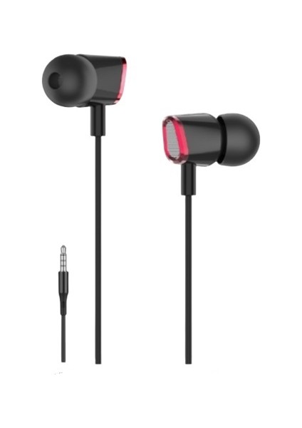 SLC01 Mikrofonlu Kablolu Kulak Içi Kulaklık 3.5mm Jack Girişli Siyah