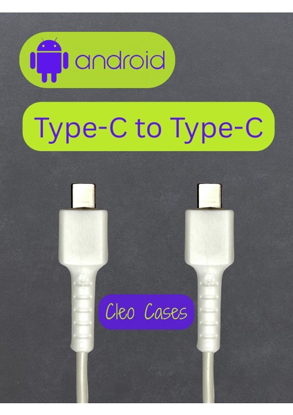 Type-C To Type-C Yeni Nesil Android Şarj Kablo Ucu Koruyucu