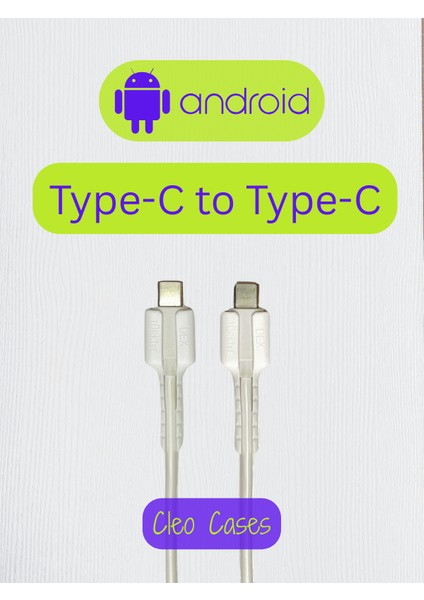 Type-C To Type-C Yeni Nesil Android Şarj Kablo Ucu Koruyucu