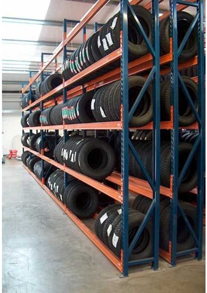 4 Katlı Lastik Rafı - Lastik İstifleme Rafı - 40x180 cm
