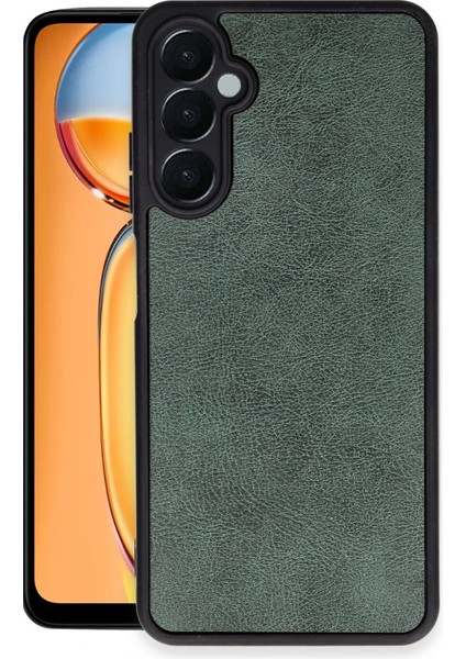 Samsung Galaxy M15 Kılıf Aras Deri Kapak - Koyu Yeşil Bstmy