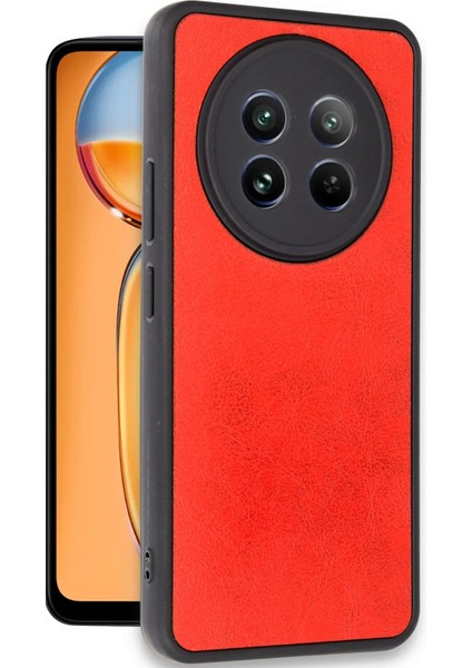 Realme 12 5g Kılıf Aras Deri Kapak - Kırmızı Bstmy fiyatları