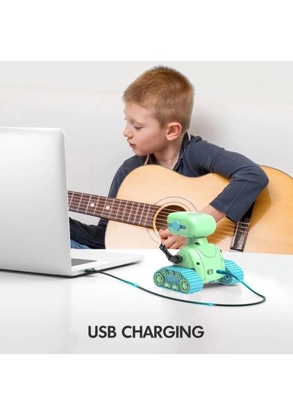 Müzikli ve Led'li Uzaktan Kumandalı Robot Green Blue Standard