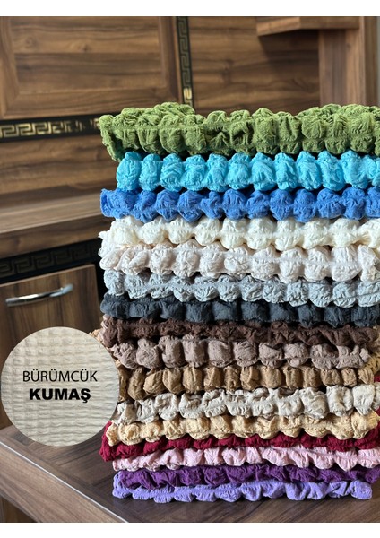 Bürümcük Kumaşlı Pamuklu Köşe Koltuk Örtüsü (Bordo)